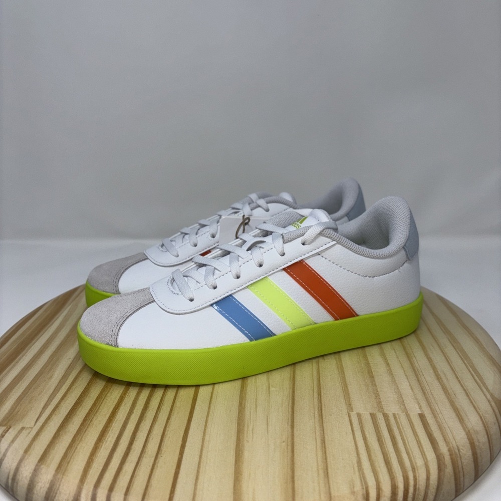 Adidas VL Court 3.0 Kids, Sz 4.5, Multicolor Skateboard Shoes